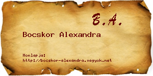 Bocskor Alexandra névjegykártya